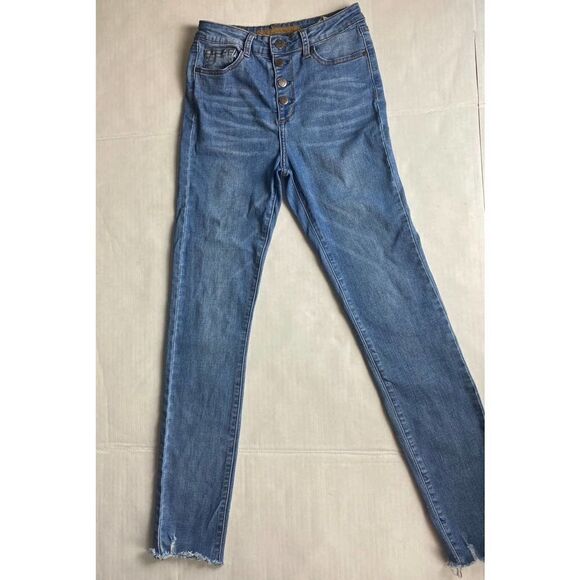 Joe's Jeans - Girls Skinny High Rise Ankle Raw Hem Distress - Size 16 Girls - Picture 1 of 11